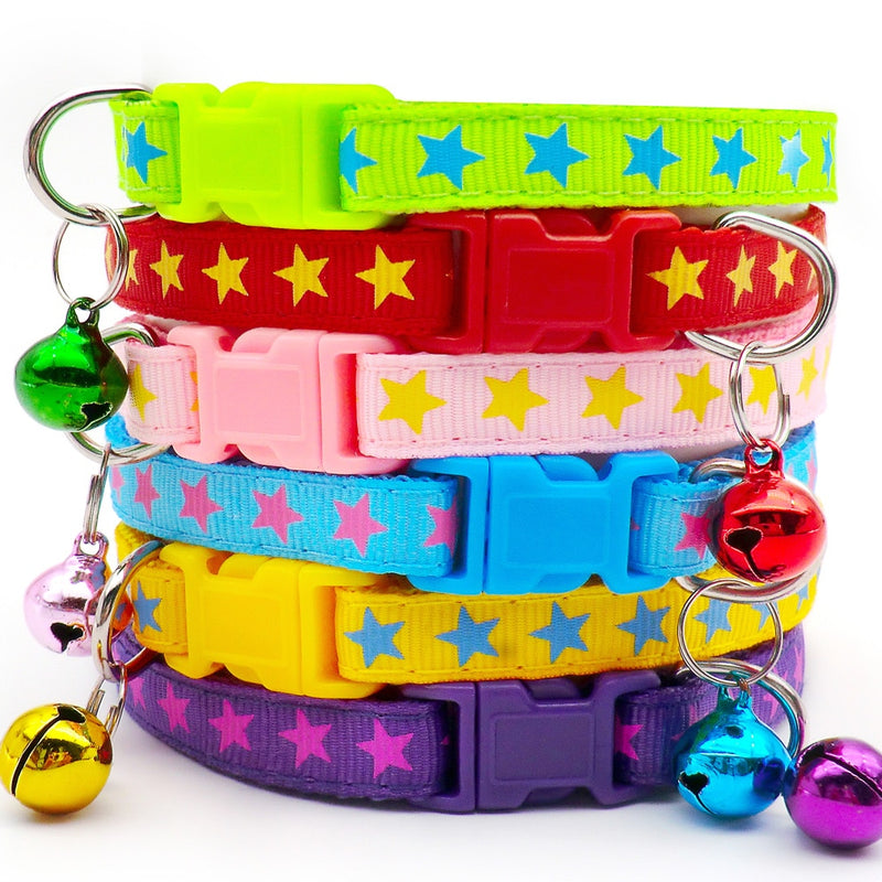 Wholesale 100Pcs Dog Collar With Bells Adjustable Necklace Puppy Kitten Collar Accessories Pet Shop Products Rabbit Neck Strap