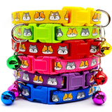 Wholesale 100Pcs Dog Collar With Bells Adjustable Necklace Puppy Kitten Collar Accessories Pet Shop Products Rabbit Neck Strap