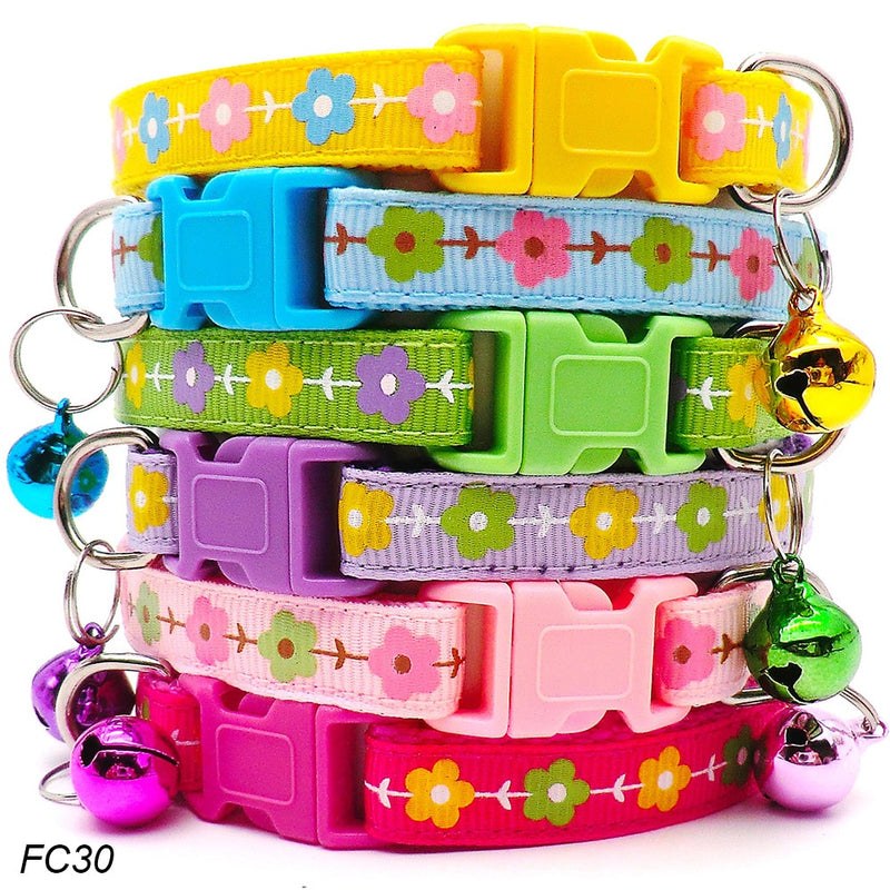 Wholesale 100Pcs Dog Collar With Bells Adjustable Necklace Puppy Kitten Collar Accessories Pet Shop Products Rabbit Neck Strap