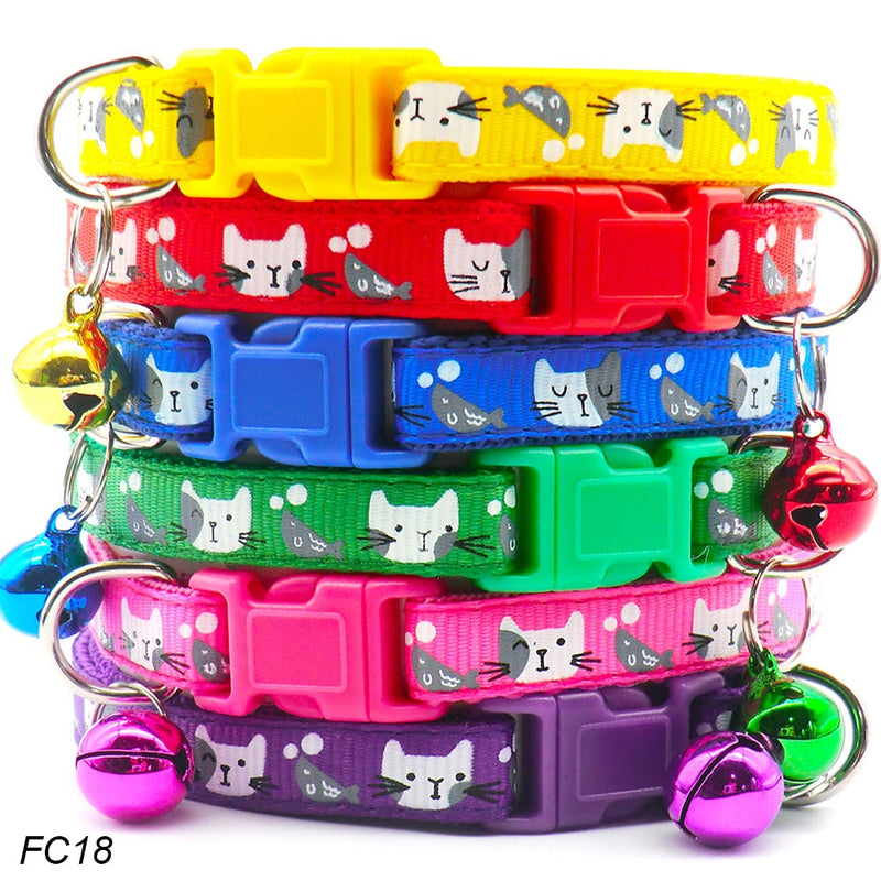 Wholesale 100Pcs Dog Collar With Bells Adjustable Necklace Puppy Kitten Collar Accessories Pet Shop Products Rabbit Neck Strap