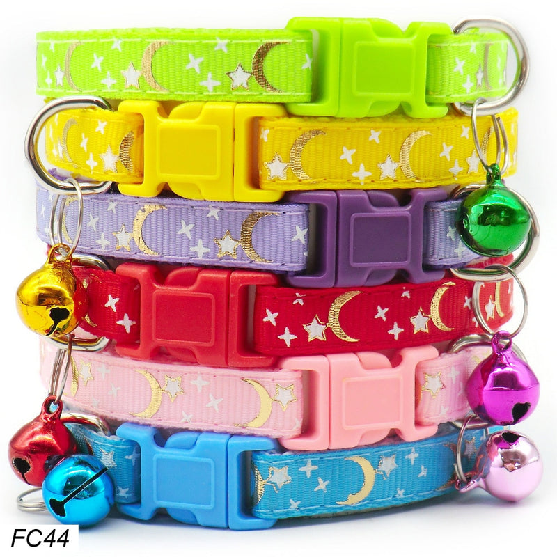 Wholesale 100Pcs Dog Collar With Bells Adjustable Necklace Puppy Kitten Collar Accessories Pet Shop Products Rabbit Neck Strap